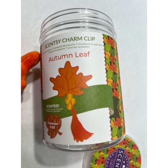Scentsy Charm Clip Autumn Leaf Plush Accessory With Tassel Scented Forever Fall - Picture 3 of 5